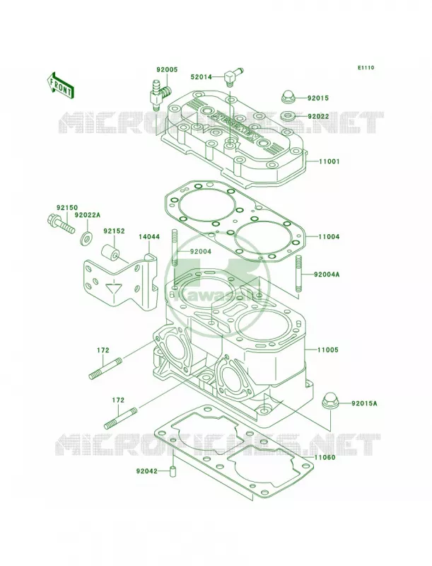 Cylinder HeadCylinder Kawasaki JET SKI 800 2010 800 SX-R  JS800AAF
