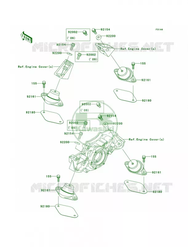Engine Mount Kawasaki JET SKI 1500 2010 ULTRA LX  JT1500GAF