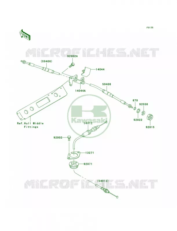 Cables Kawasaki JET SKI 1500 2009 STX  JT1500D9F
