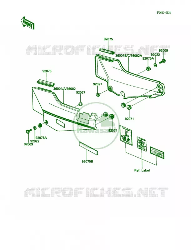 Side CoversChain Cover Kawasaki MOTOS 1000 1987 Concours  ZG1000-A2