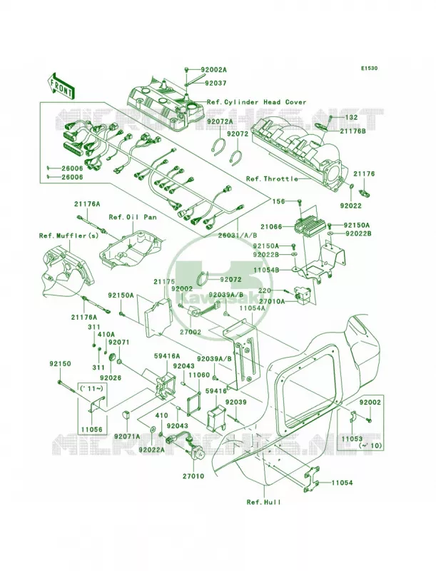 Fuel Injection Kawasaki JET SKI 1500 2009 ULTRA LX  JT1500G9F
