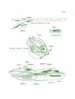 DecalsGreenB8F voor Kawasaki ULTRA 250X 2008