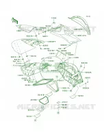 Hull Middle Fittings voor Kawasaki ULTRA 250X 2008