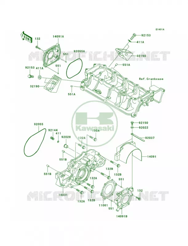 Engine CoversD7F Kawasaki JET SKI 1200 2007 STX-12F  JT1200D7F