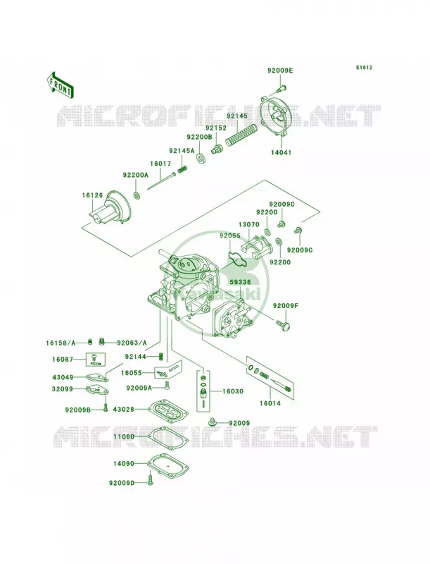 Carburetor Parts Kawasaki JET SKI 1200 2005 1200 STX-R  JT1200-C2
