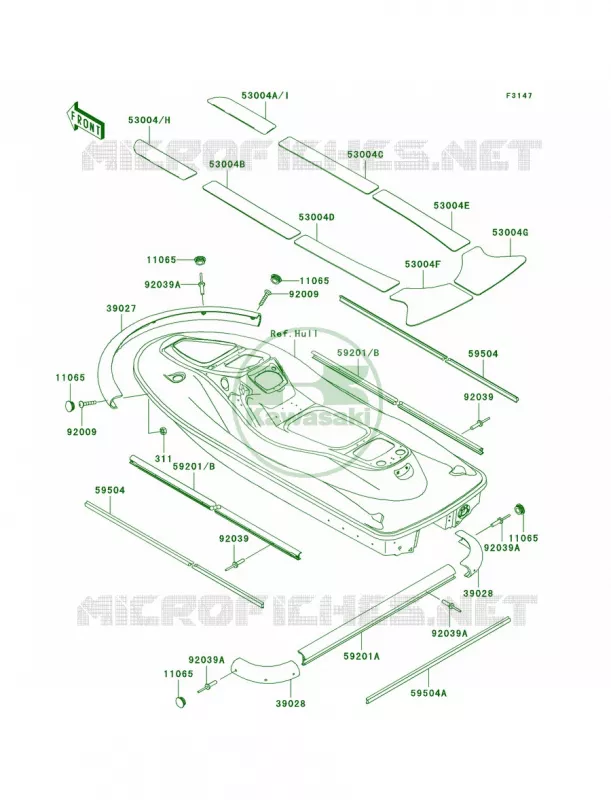 Pads Kawasaki JET SKI 1200 2005 1200 STX-R  JT1200-C2