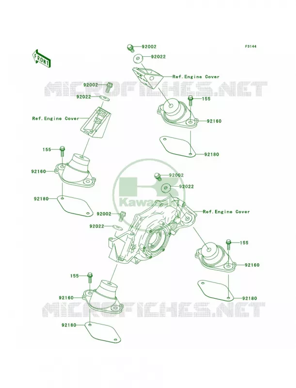 Engine Mount Kawasaki JET SKI 1500 2005 STX-15F  JT1500-A2