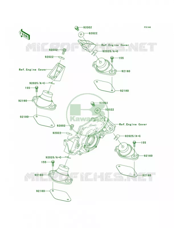 Engine Mount Kawasaki JET SKI 1200 2004 STX-12F  JT1200-B2
