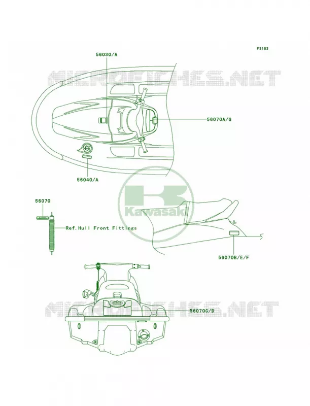 Labels Kawasaki JET SKI 1200 2004 1200 STX-R  JT1200-C1
