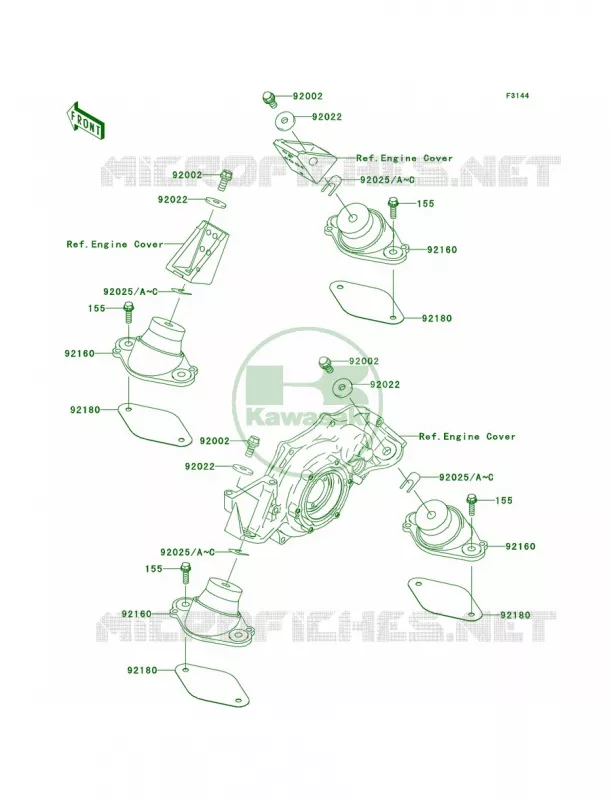 Engine Mount Kawasaki JET SKI 1200 2003 STX-12F  JT1200-B1
