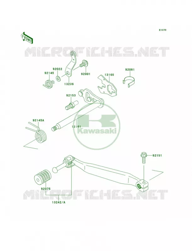 Gear Change Mechanism Kawasaki MOTOS 650 2014 KLR650  KL650EEF