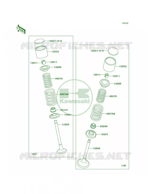 Valves Kawasaki MOTOS 650 2014 KLR650  KL650EEF
