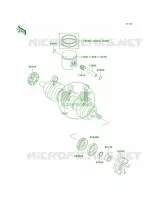 CrankshaftPistons voor Kawasaki 900 STS 2002