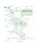 Crankcase voor Kawasaki 1100 ZXI 2001
