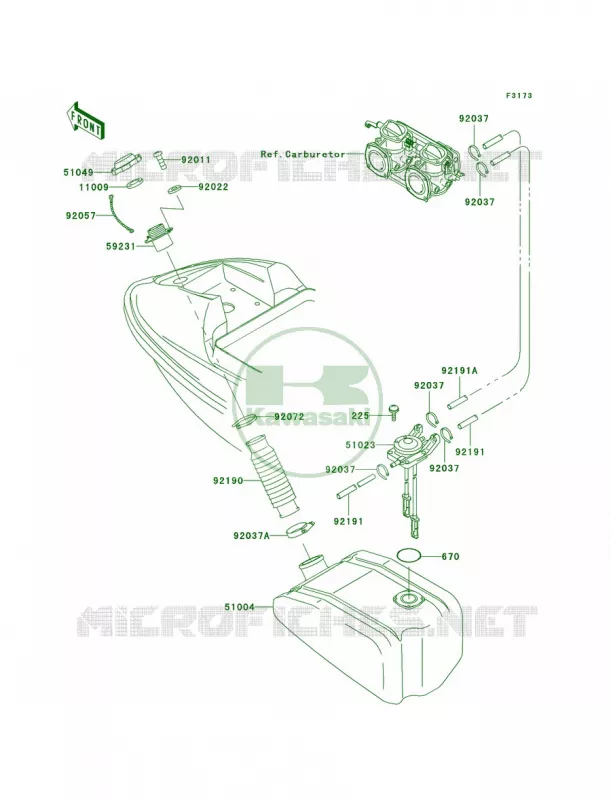 Fuel Tank Kawasaki JET SKI 750 2001 SXI PRO  JS750-C4