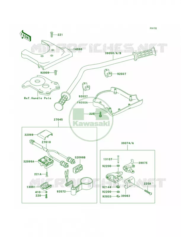 Handlebar Kawasaki JET SKI 750 2001 SXI PRO  JS750-C4