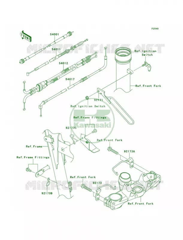 Cables Kawasaki MOTOS 650 2014 KLR650 New Edition  KL650EES