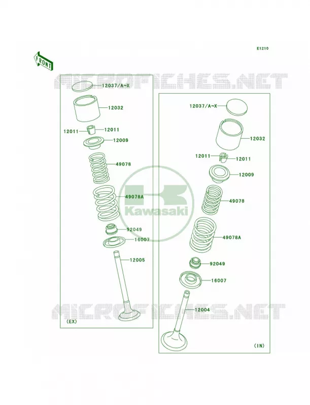 Valves Kawasaki MOTOS 650 2014 KLR650 New Edition  KL650EES