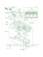 Crankcase voor Kawasaki 1100 ZXI 2000