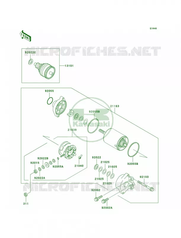 Starter Motor Kawasaki JET SKI 750 2000 SXI PRO  JS750-C3
