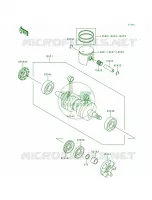 CrankshaftPistons voor Kawasaki XI SPORT 1999