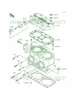 Cylinder HeadCylinder voor Kawasaki XI SPORT 1999