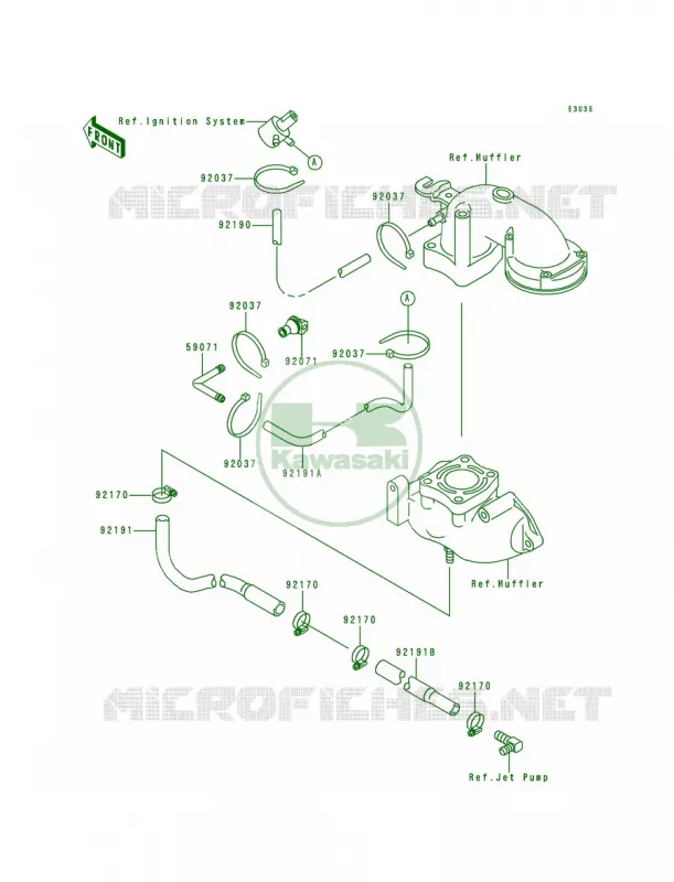 Cooling Kawasaki JET SKI 750 1999 XI SPORT  JH750-G2