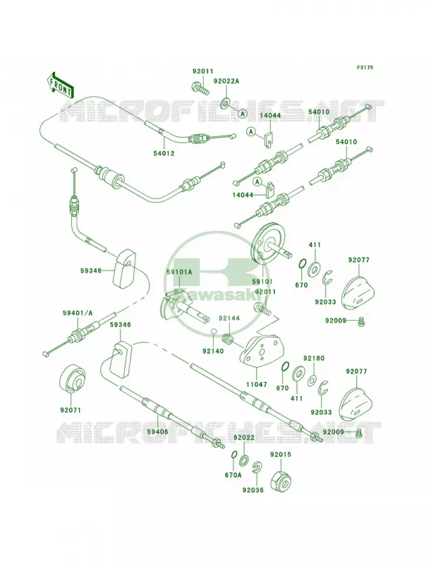 Cables Kawasaki JET SKI 750 1999 SXI PRO  JS750-C2