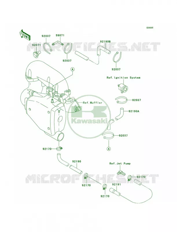 Cooling Kawasaki JET SKI 750 1998 SXI PRO  JS750-C1