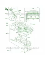 Crankcase voor Kawasaki 1100 STX 1997