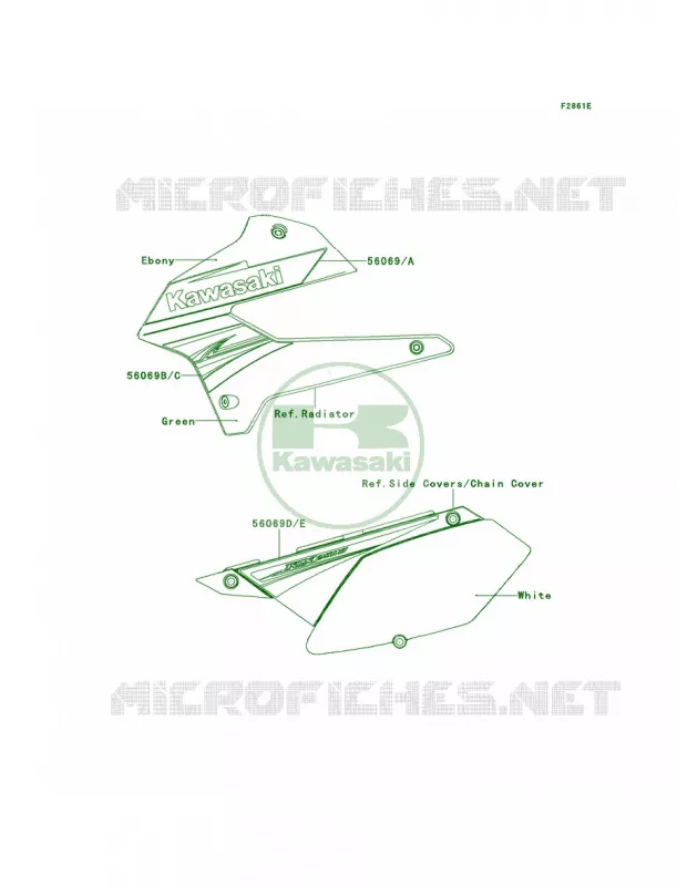 DecalsGreenTBF Kawasaki MOTOS 250 2013 KLX250S  KLX250TDF