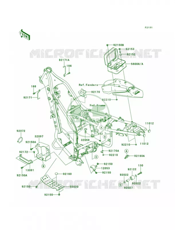 Frame Fittings Kawasaki MOTOS 250 2013 KLX250S  KLX250TDF