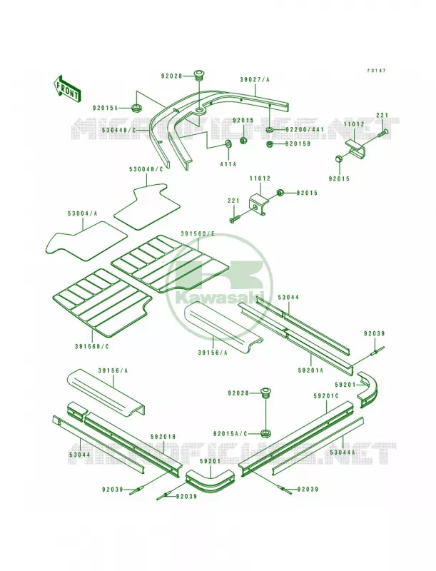 Pads Kawasaki JET SKI 650 1995 SC  JL650-A5