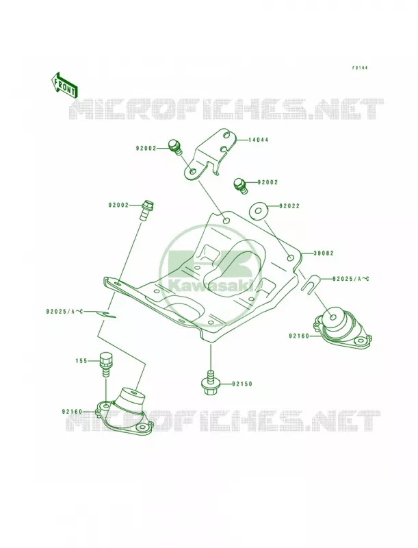Engine Mount Kawasaki JET SKI 750 1995 750 SX  JS750-A4