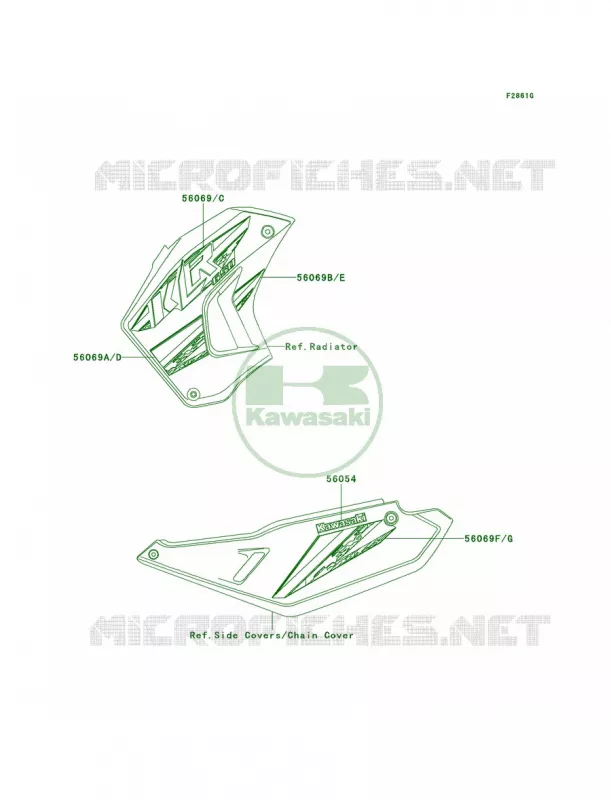 DecalsYellowEDF Kawasaki MOTOS 650 2013 KLR650  KL650EDF
