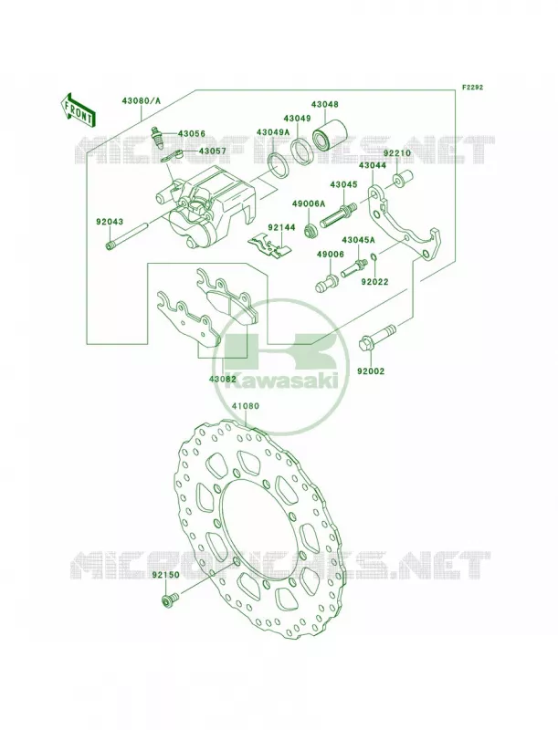 Front Brake Kawasaki MOTOS 650 2013 KLR650  KL650EDF