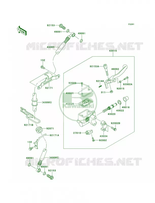 Front Master Cylinder Kawasaki MOTOS 650 2013 KLR650  KL650EDF