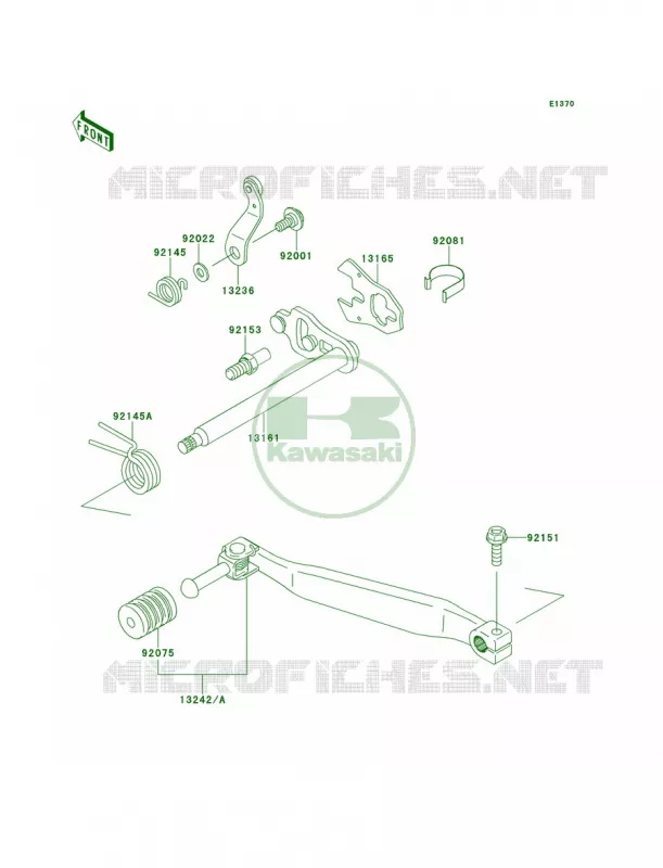Gear Change Mechanism Kawasaki MOTOS 650 2013 KLR650  KL650EDF