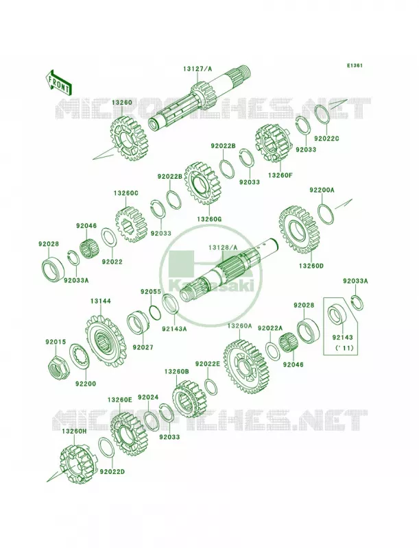 Transmission Kawasaki MOTOS 650 2013 KLR650  KL650EDF