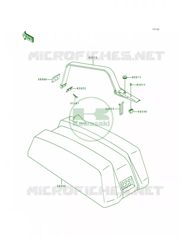 Engine Hood Kawasaki JET SKI 550 1994 550 SX  JS550-C4