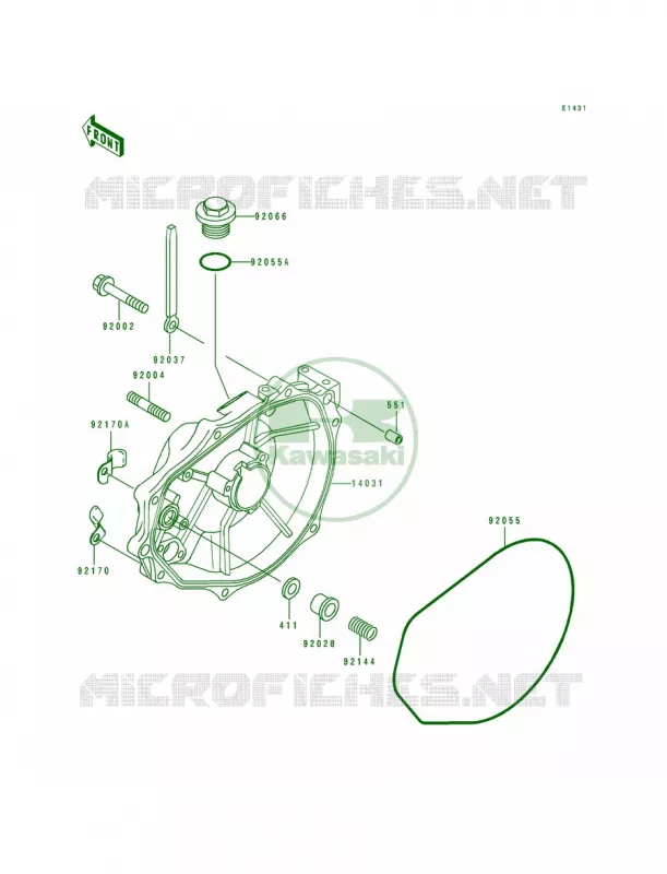 Engine Covers Kawasaki JET SKI 750 1994 750 SX  JS750-A3