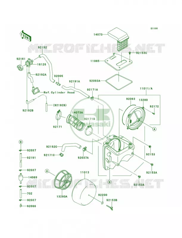 Air Cleaner Kawasaki MOTOS 250 2012 KLX250S  KLX250TCF