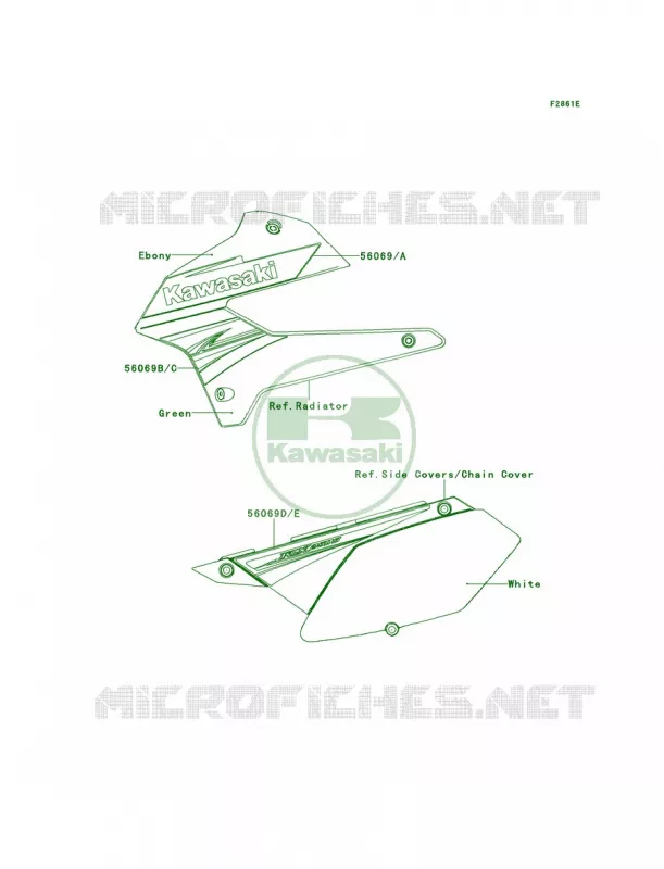 DecalsGreenTBF Kawasaki MOTOS 250 2012 KLX250S  KLX250TCF