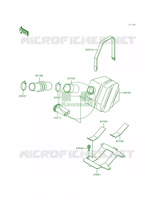 Intake Silencer Kawasaki JET SKI 650 1993 SC  JL650-A3