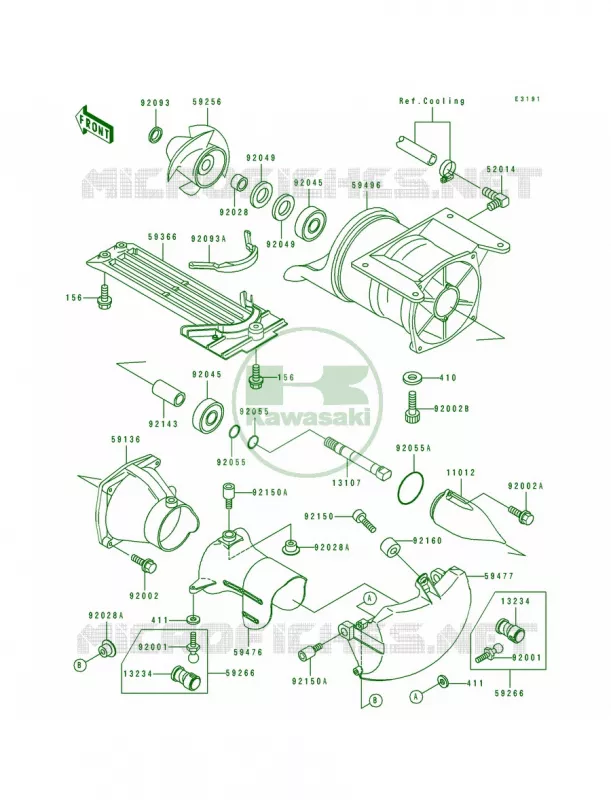 Jet Pump Kawasaki JET SKI 650 1993 SC  JL650-A3