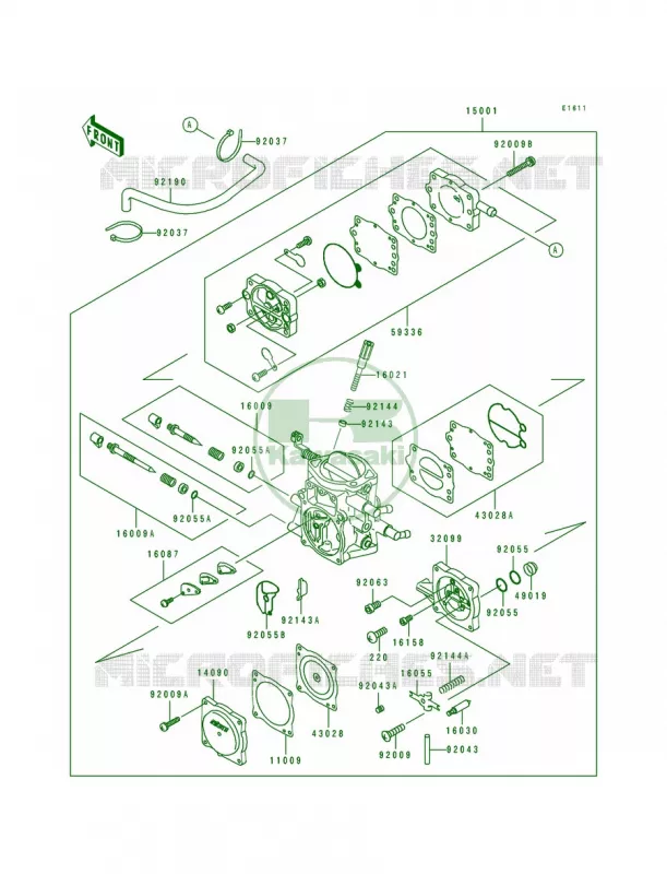 Carburetor Kawasaki JET SKI 650 1993 650 SX  JS650-B3