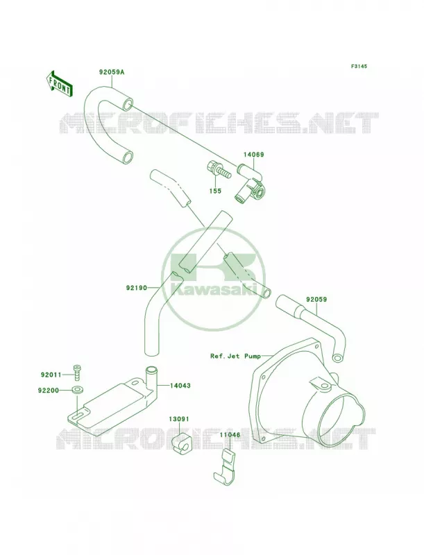 Bilge System Kawasaki JET SKI 650 1992 X2  JF650-A7