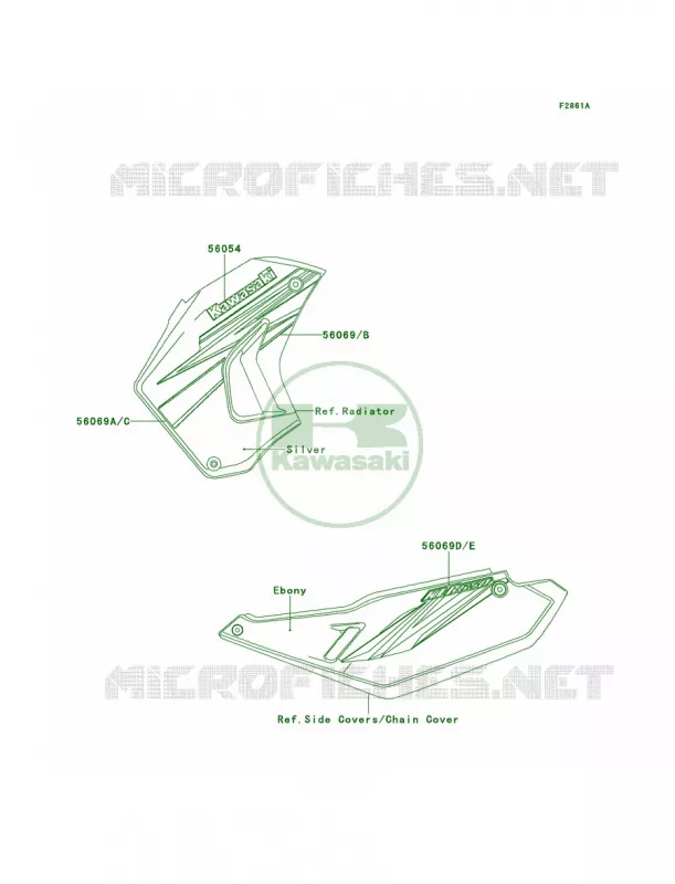 DecalsC.P.BlueEBFCAUS Kawasaki MOTOS 650 2012 KLR650  KL650ECF