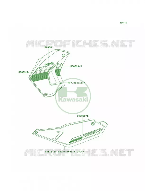 DecalsGreenEES Kawasaki MOTOS 650 2012 KLR650  KL650ECF
