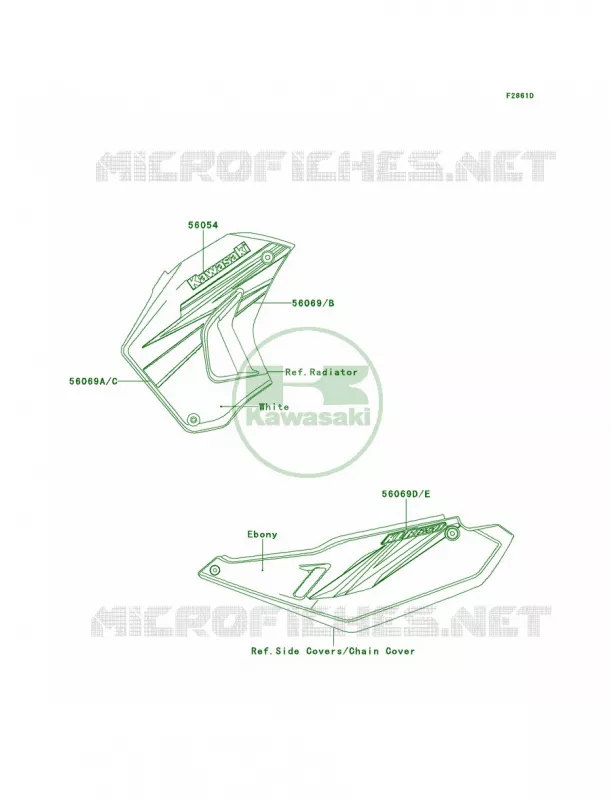 DecalsM.I.BlueECFCAUS Kawasaki MOTOS 650 2012 KLR650  KL650ECF